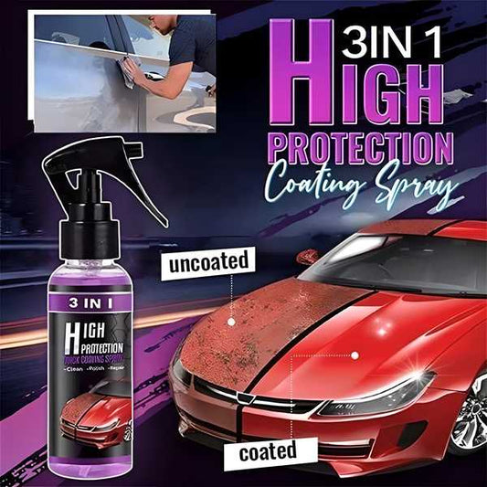 3 in 1 High Protection Quick Coating Spray for Car, Bike - Pack of 2