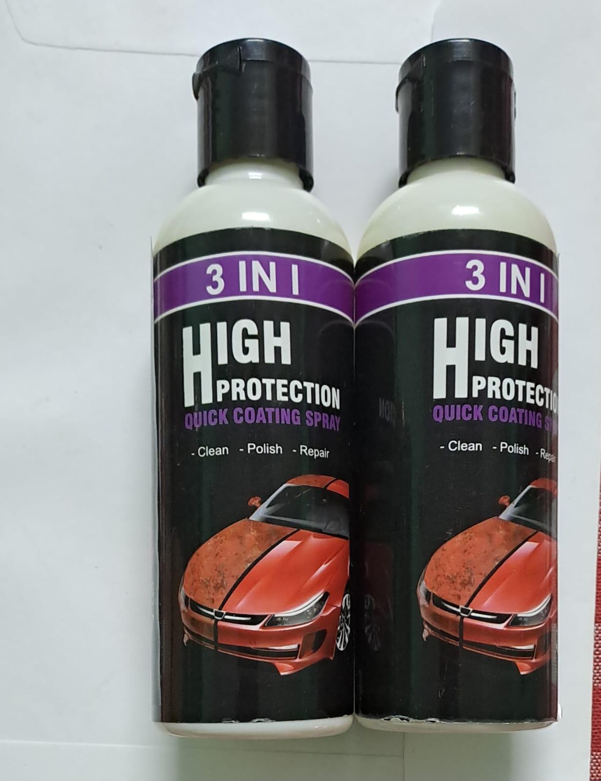 3 in 1 High Protection Quick Coating Spray for Car, Bike - Pack of 2
